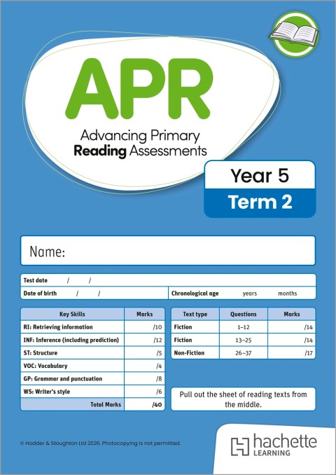 Advancing Primary Reading Assessments, Year 5 Term 2, 10pk