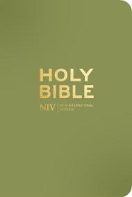 NIV Pocket Olive Green Bible with Gold Zip