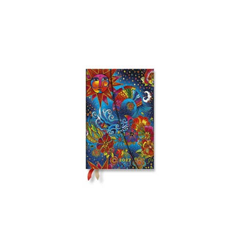 2027 Celestial Magic (Whimsical Creations) Mini 12-Month Hardcover Dayplanner (Wrap Closure) Horizontal