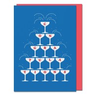Champagne Congratulations Greeting Card  (Pack of 6)